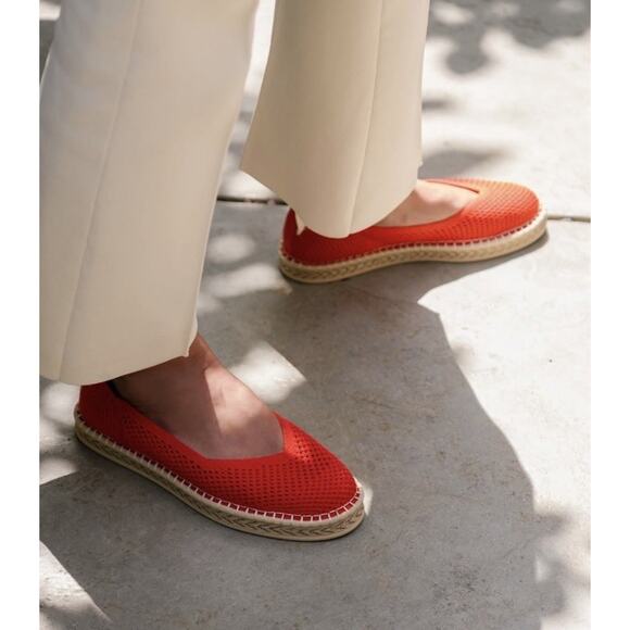Rothy's Shoes - NEW Rothy’s The Espadrille Red Hot Jute Cushion Slip On Knit Flat Comfort Size 8